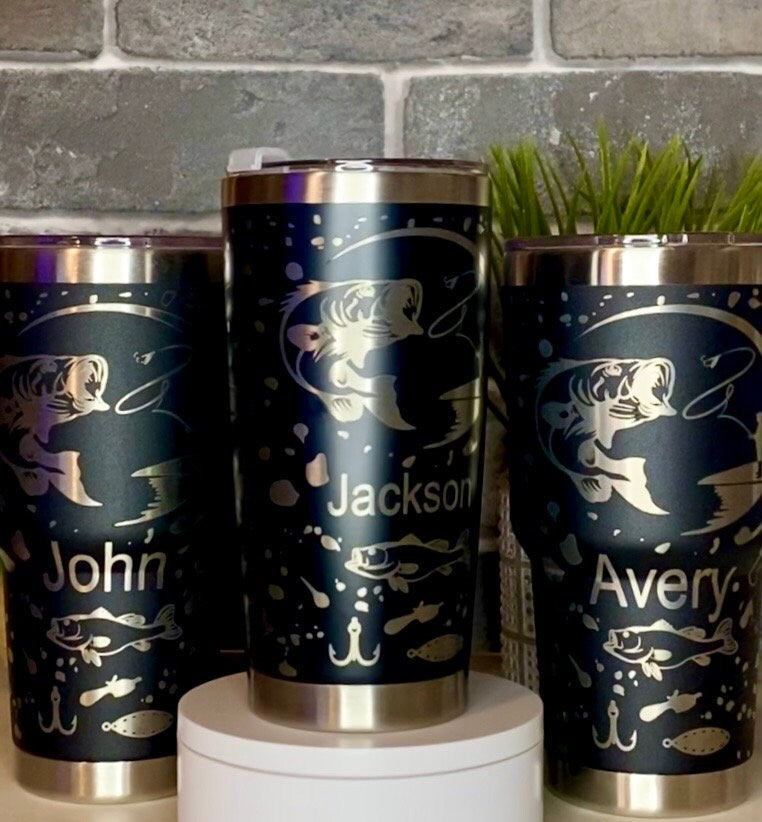 Fishing Laser Engraved Tumbler