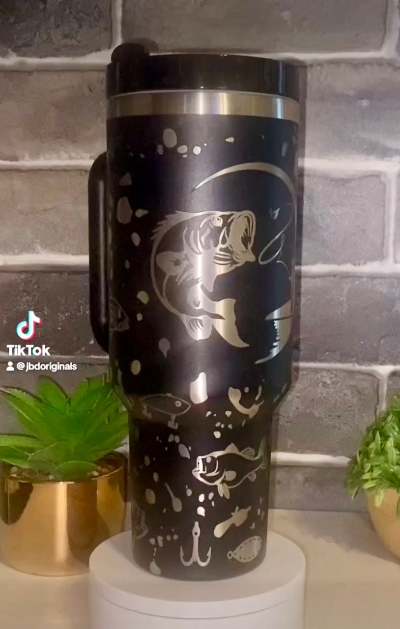 Fishing Laser Engraved Tumbler