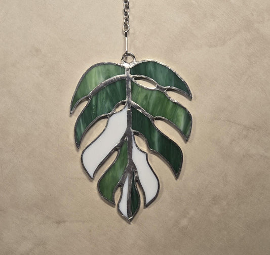 Stained Glass Monstera Leaf Pattern – Digital File
