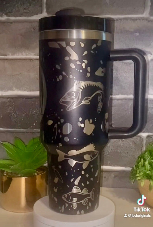 Fishing Laser Engraved Tumbler