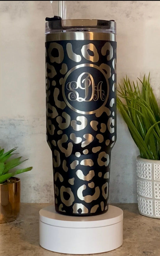 Leopard Print Full Wrap Design Laser Files for 40oz Tumblers - File Only
