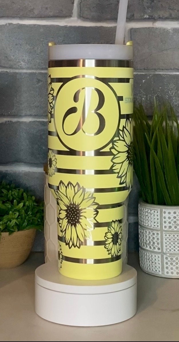 Sunflowers and Stripes Tumbler