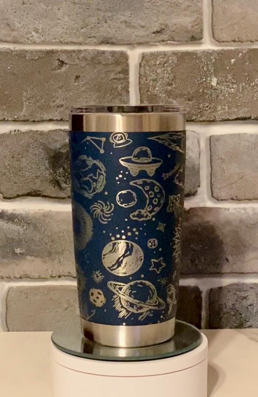 Outer Space Theme Laser Engraved Tumbler