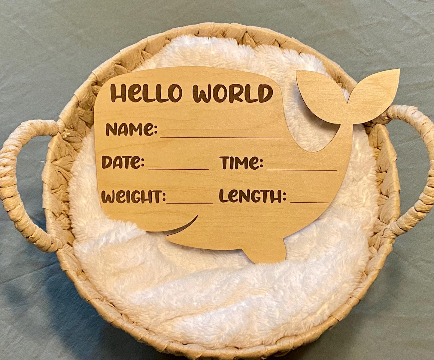 Whale Baby Milestone Photo Prop - 1st Year Milestone Marker - Baby Photography Set - Whale Themed Monthly Photo Prop