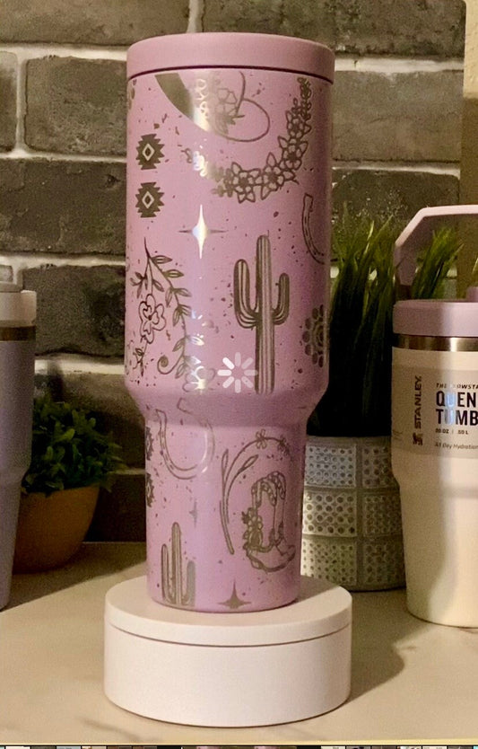 Western Laser Engraved Tumbler