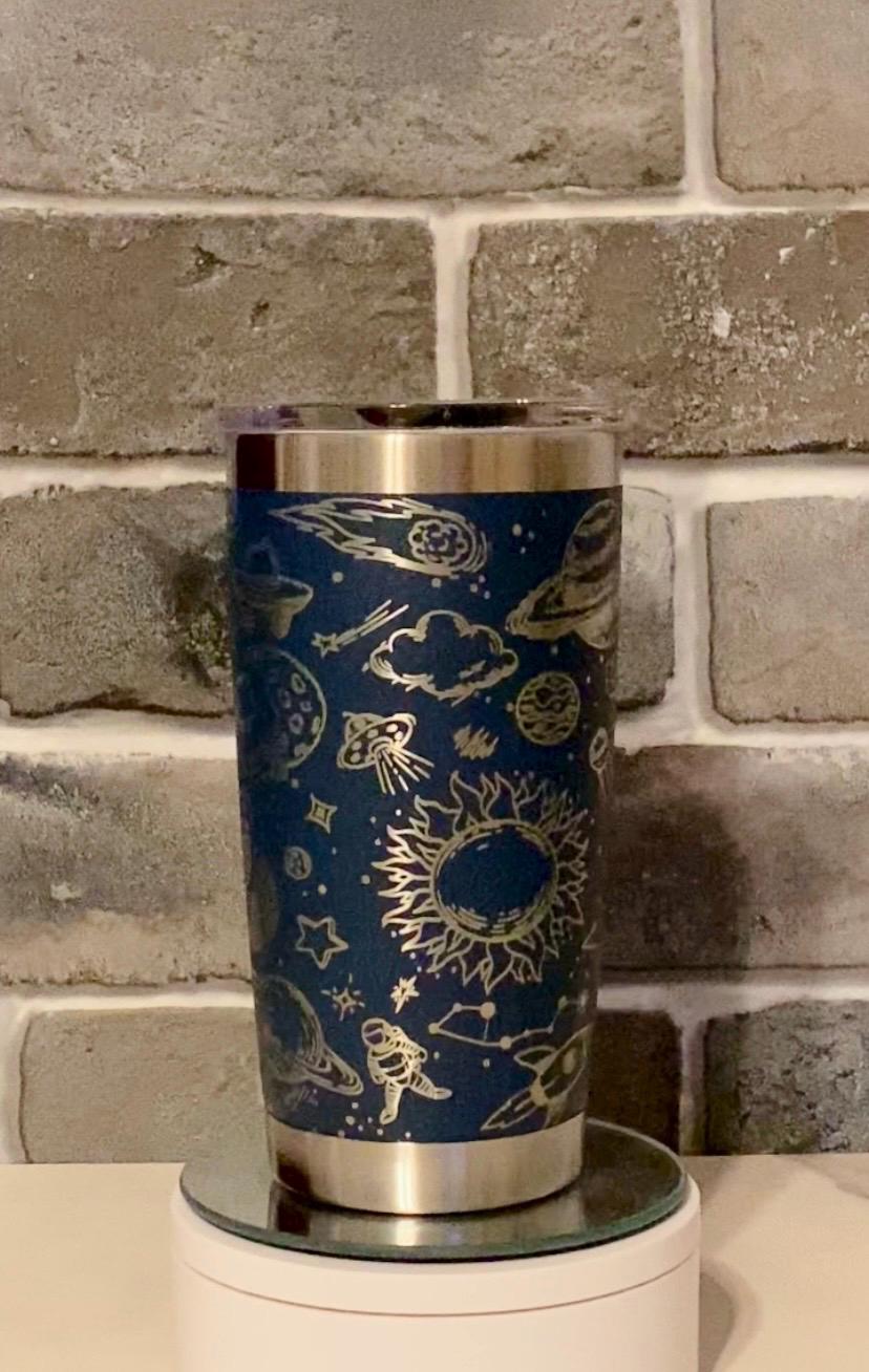 Outer Space Theme Laser Engraved Tumbler