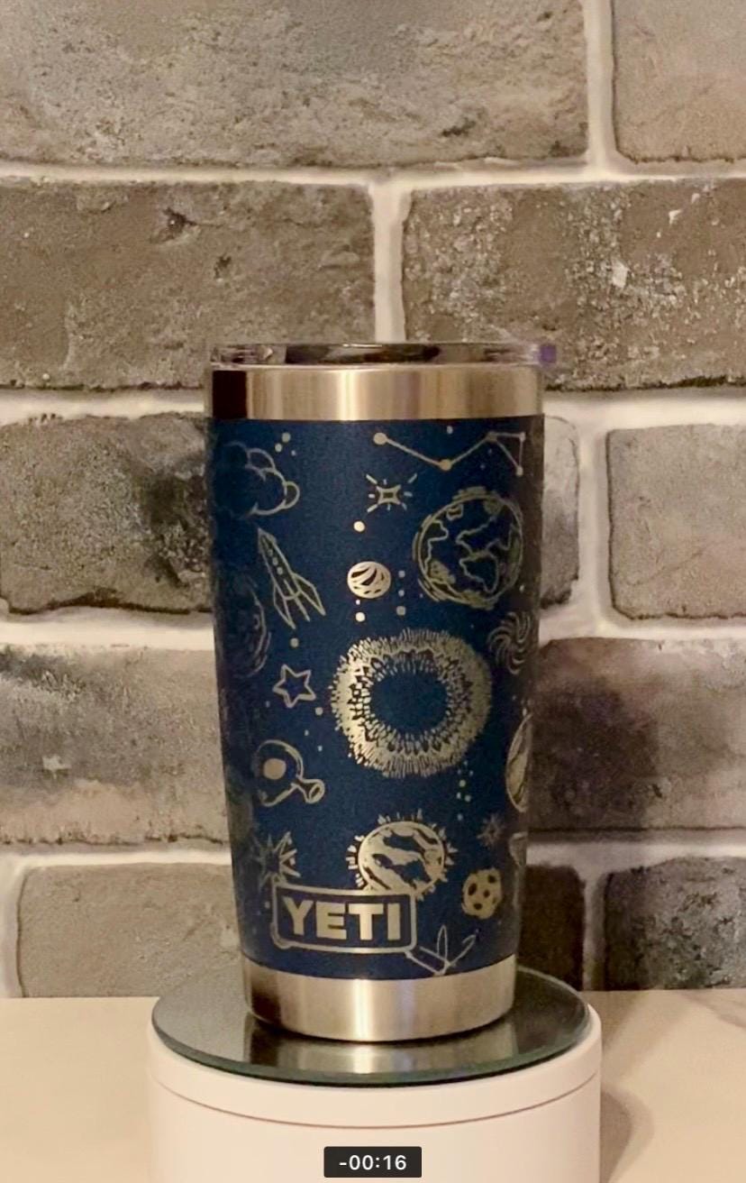 Outer Space Theme Laser Engraved Tumbler