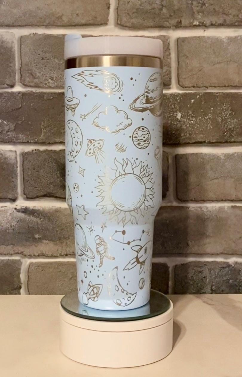 Outer Space Theme Laser Engraved Tumbler
