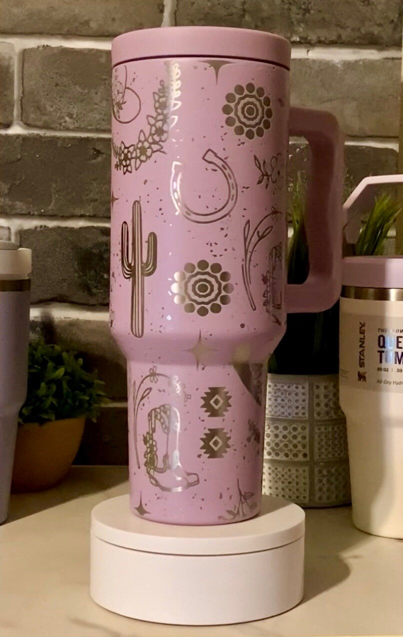 Western Laser Engraved Tumbler