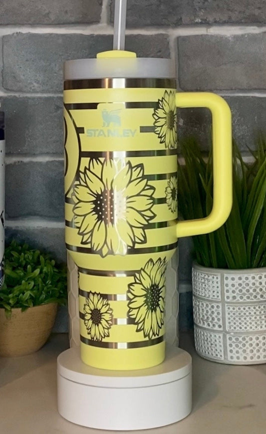 Sunflowers and Stripes Tumbler